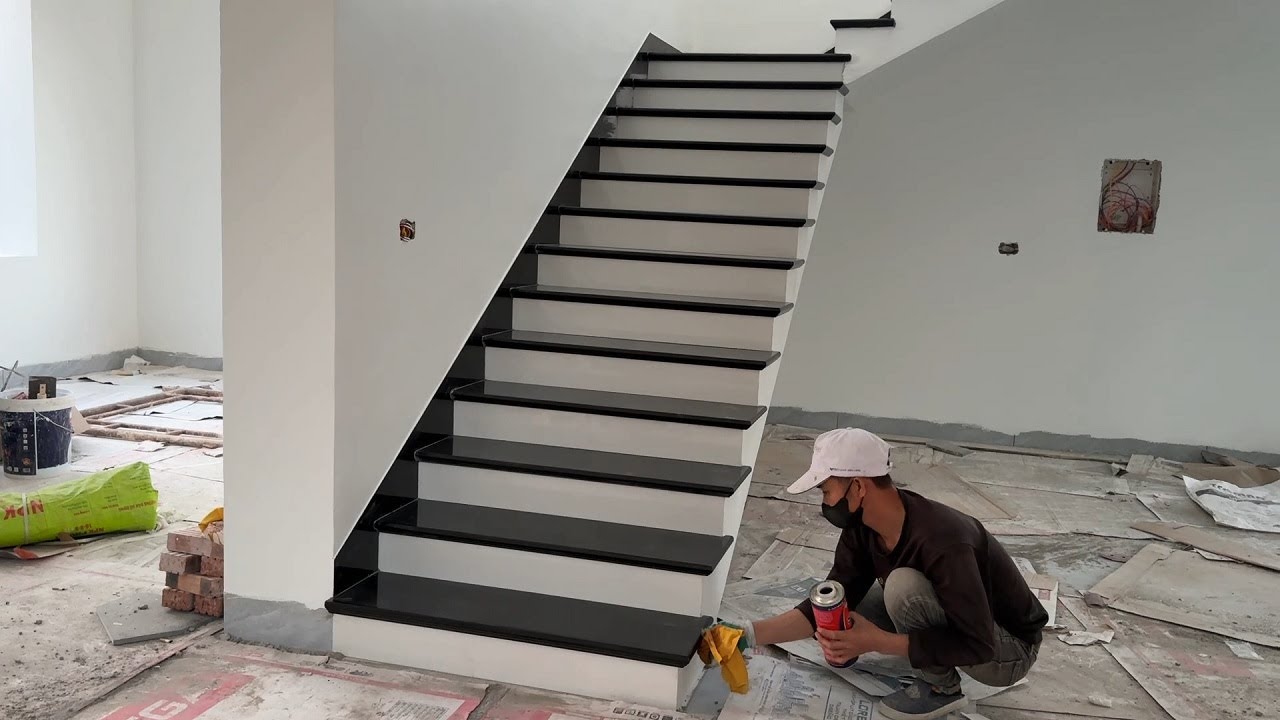 Cheap Stair Finish That Looks Expensive Finished by professional workers
