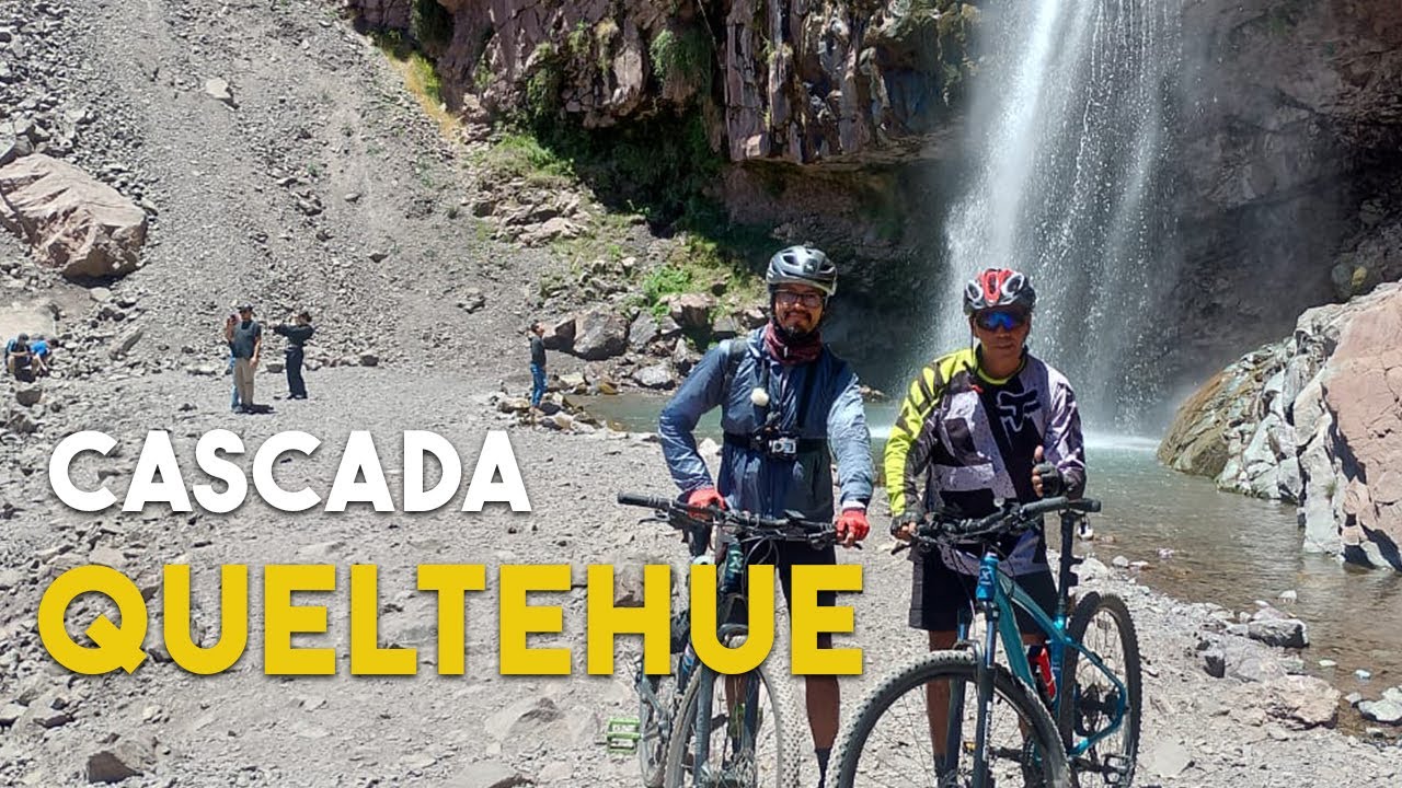 Pedaleamos hacia la cascada Queltehue, Cajón del Maipo.