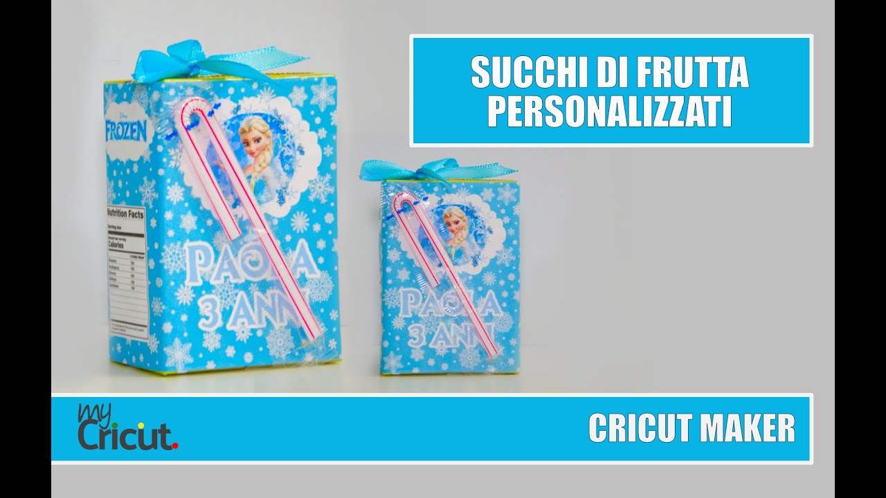 Succhi di frutta brick personalizzati. Tutorial Cricut Maker