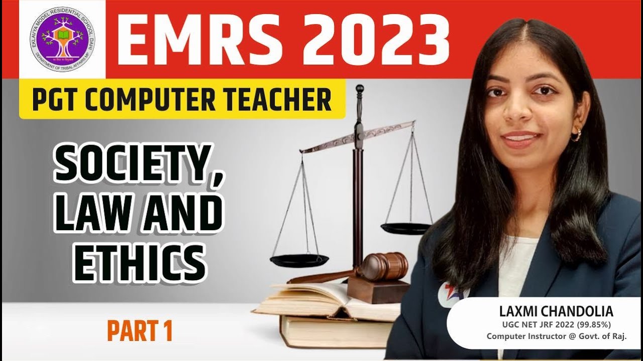 EMRS PGT Computer Teacher Vacancy | SOCIETY, LAW & ETHICS | Part 1 | EMRS PGT Computer Vacancy 2023