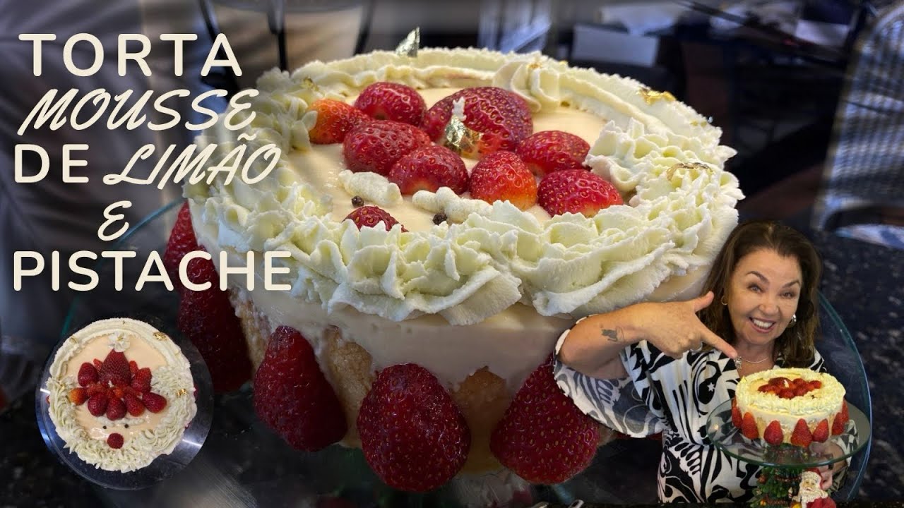 MOUSE DE LIMÃO COM PISTACHE E BISCOITO CHAMPANHE
