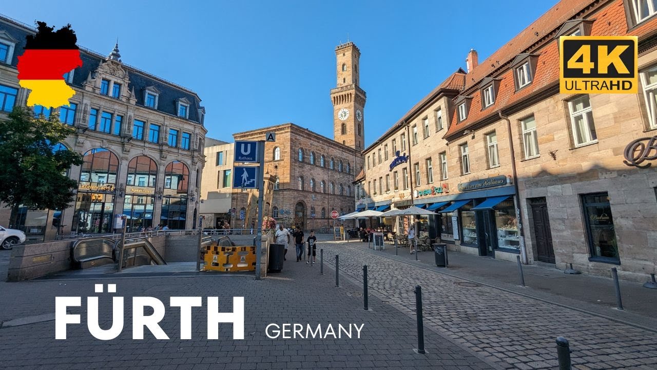 Furth Germany: A Walking tour in 2024 I Travel Germany I 4K HDR