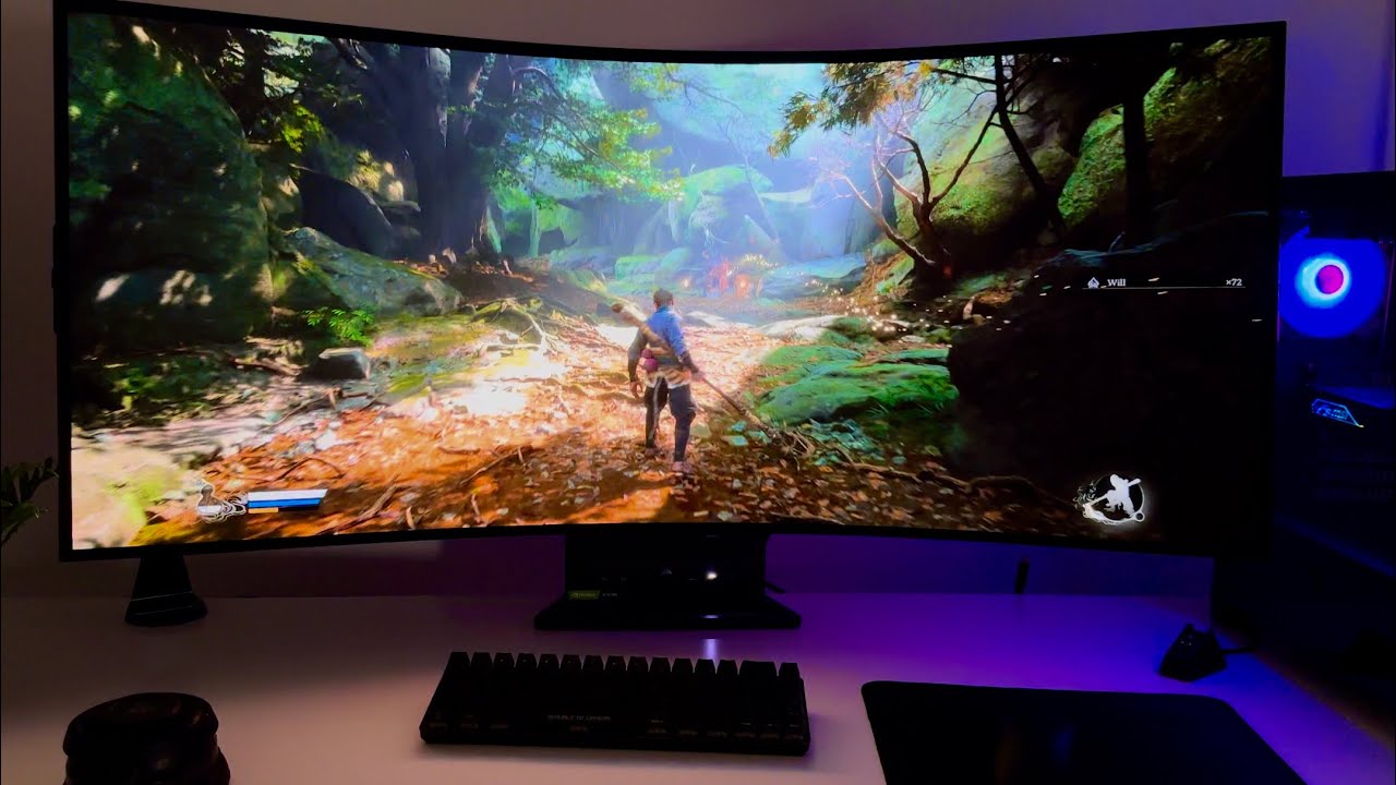 Black Myth Wukong looks INCREDIBLE on a 45 inch OLED Monitor 244hz