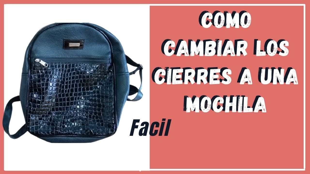 COMO ARREGLAR EL CIERRE ( cremallera ) A UNA MOCHILA FACIL Y RAPIDO // B nieves