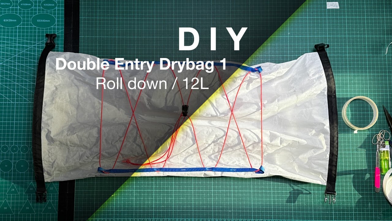 DIY Double entry drybag 12L for bikepacking + FREE PRINTABLE