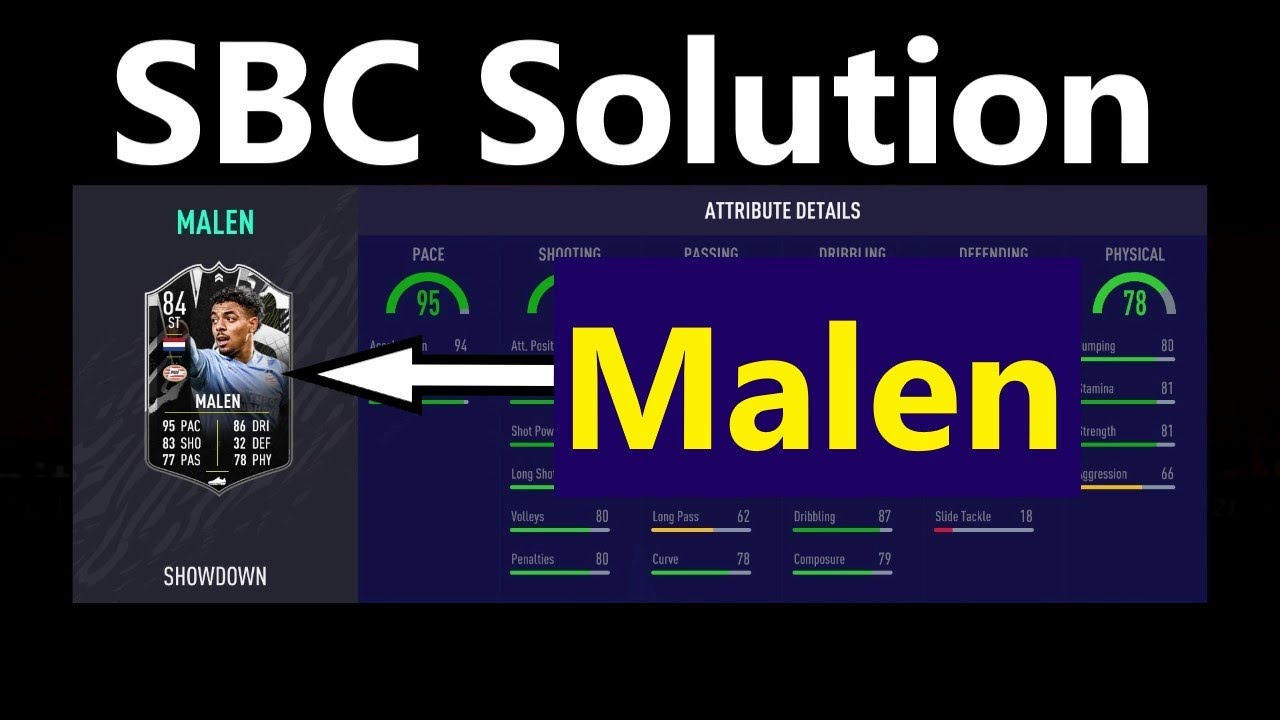 Donyell Malen showdown sbc promotion SBC SOLUTION - FIFA 21