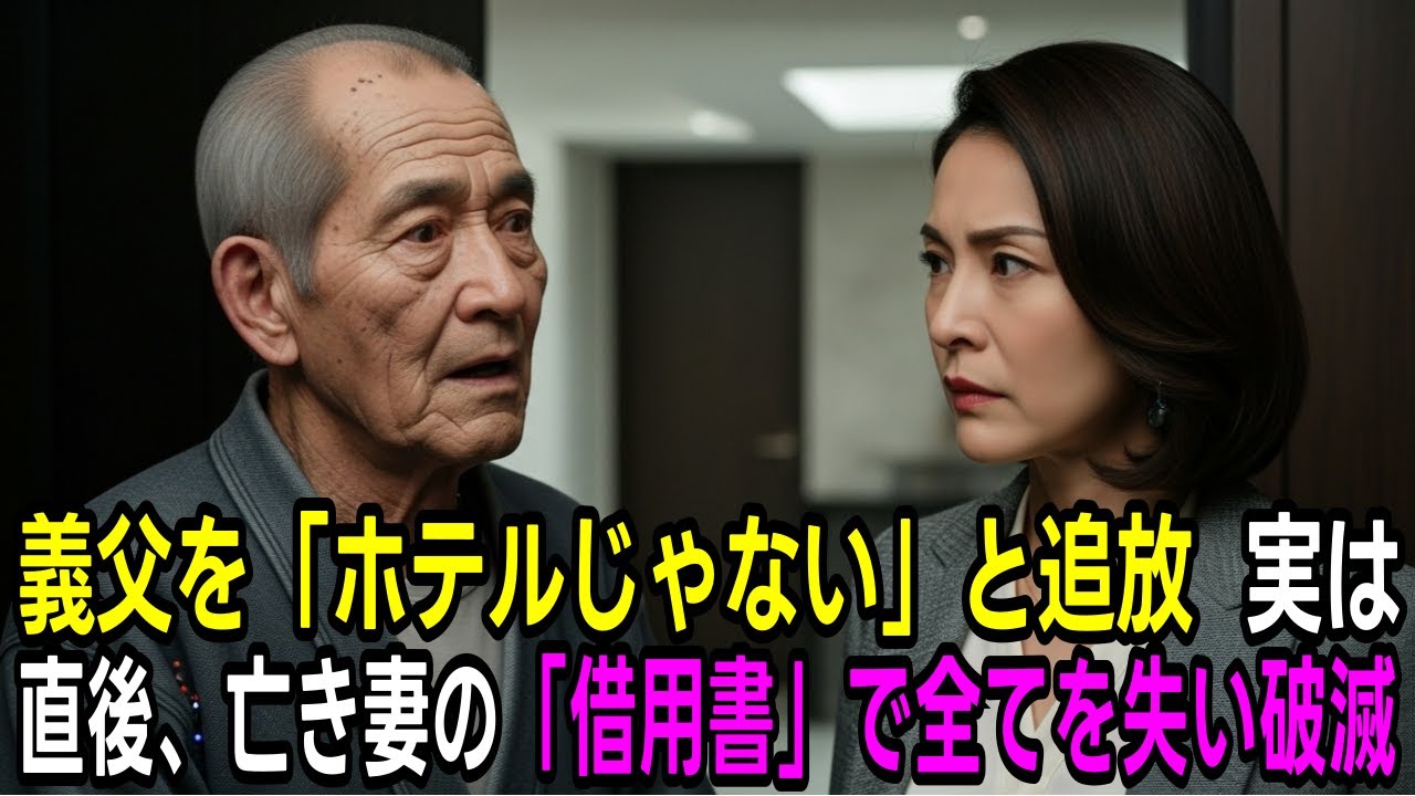 妻の葬儀後、老舗蕎麦屋の父を「ホテルじゃない」と追放した嫁。亡き妻の終活ノートと借用書で息子夫婦が破滅へ【感動する話】【スカッと】【朗読】
