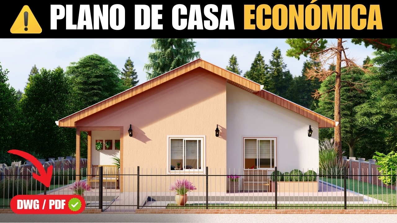 Plano de Casa Económica 🏡 Descargar GRATIS DWG / PDF