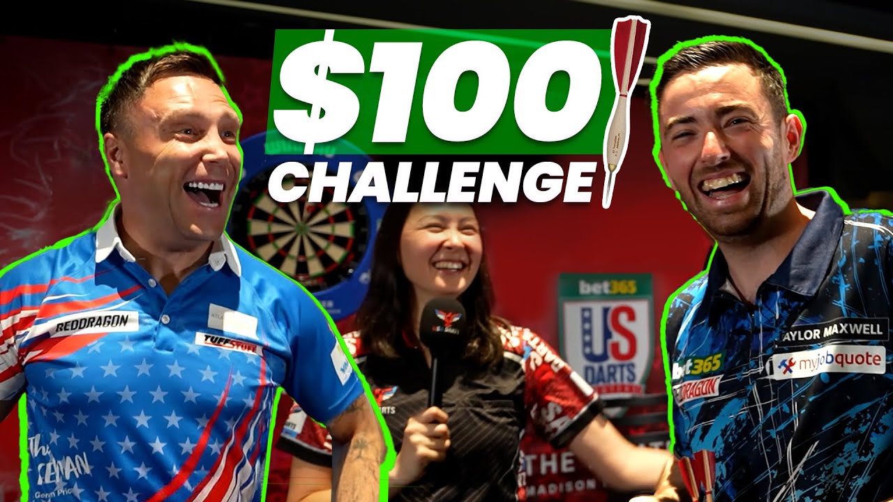 GERWYN PRICE and LUKE HUMPHRIES take on the $100 Darts Challenge