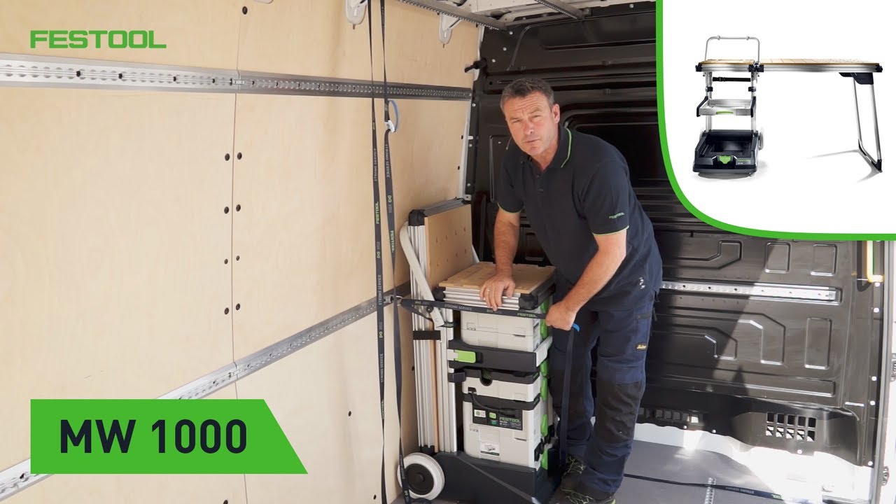 Transport and deployment of the mobile workshop MW 1000 (Festool TV)