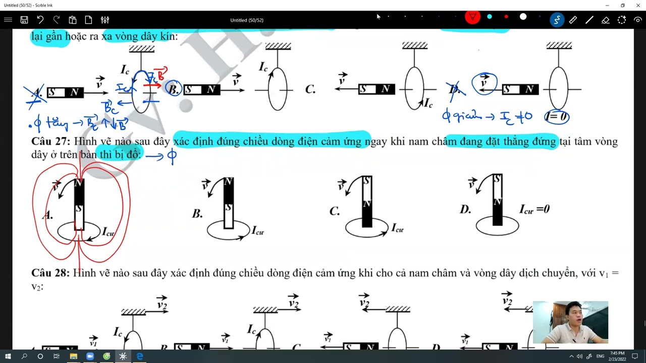 Xác định chiều dòng điện cảm ứng