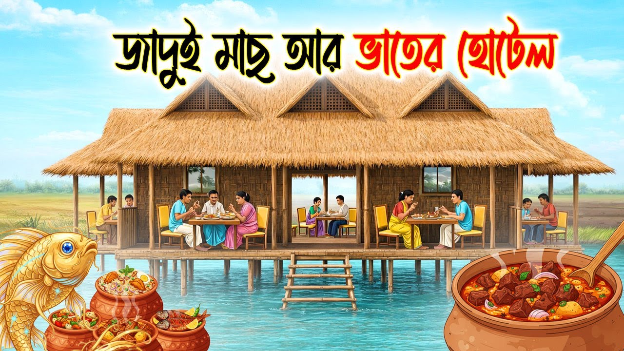 জাদুই মাছ আর ভাতের হোটেল | Gram Banglar Golpo | Bengali Moral Story | Rupkothar Bangla Cartoon