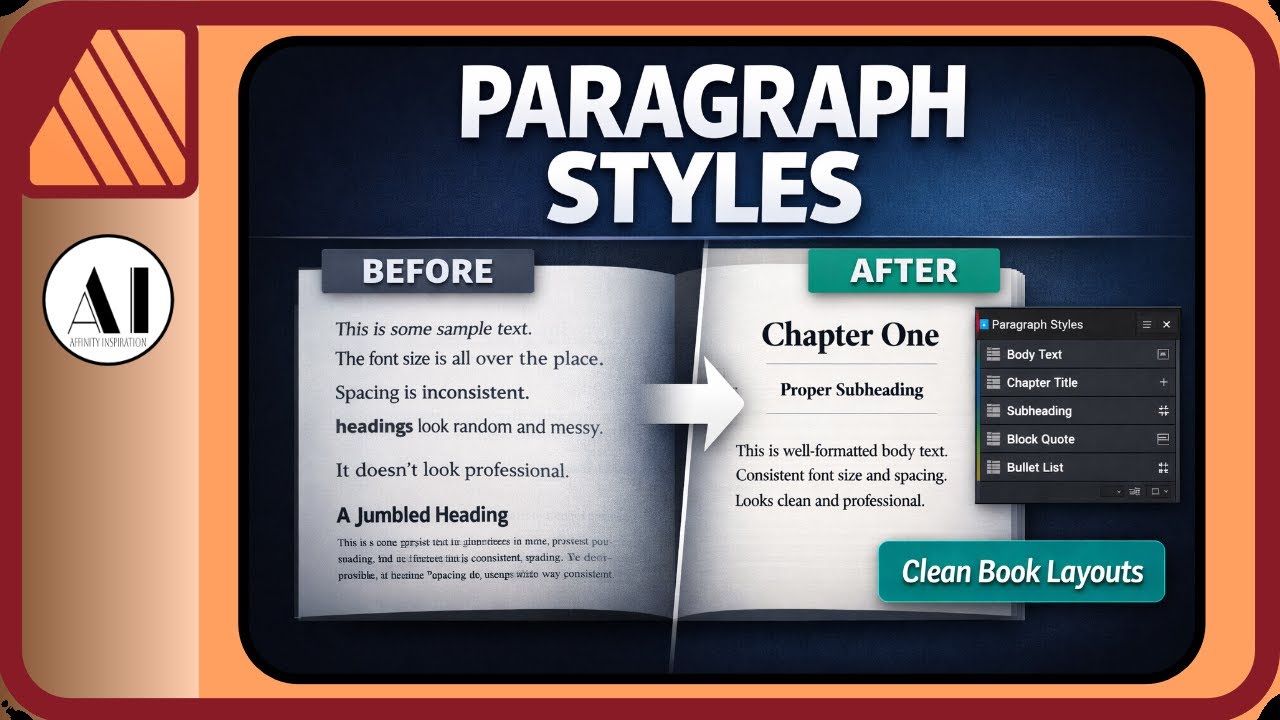 Освоение стилей абзацев в Affinity Publisher – Чистые и единообразные макеты книг