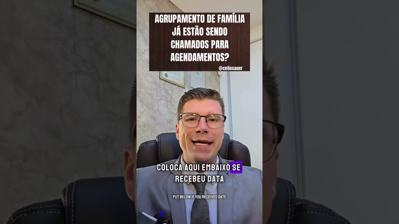 AGRUPAMENTO DE FAM&Iacute;LIA J&Aacute; EST&Atilde;O SENDO CHAMADOS PARA AGENDAMENTOS?