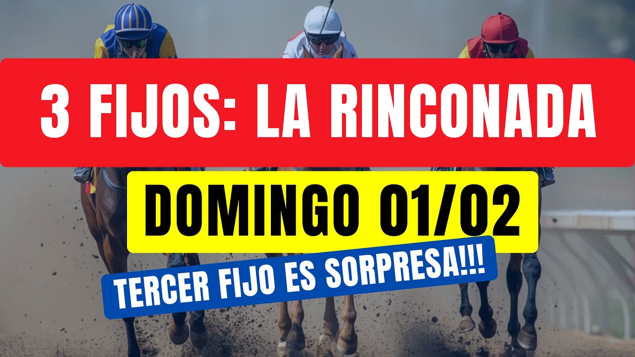 3 FIJOS ADELANTADOS - DOMINGO 01 DE FEBRERO - #LaRinconada