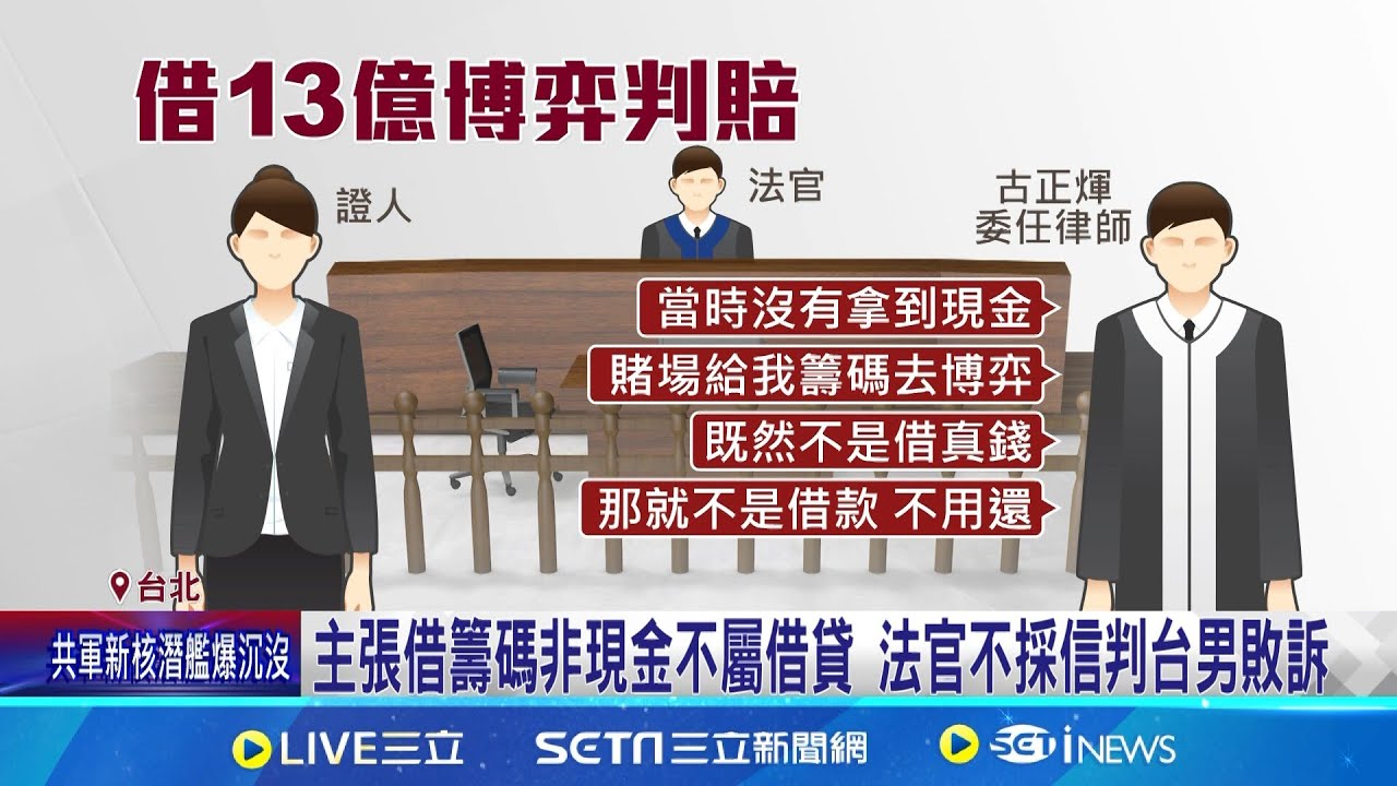台男借3億港幣豪賭輸光! 澳門賭場跨海提告 主張借籌碼非現金不屬借貸 法官不採信判台男敗訴│記者 楊欣怡 程奕翔│【新聞一把抓】20240927│三立新聞台