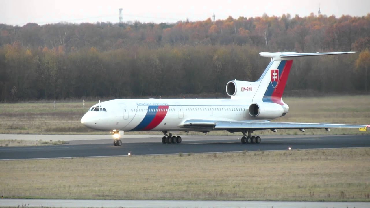 Tu-154, OM-BYO, Slovenska Republika, Departure Eindhoven