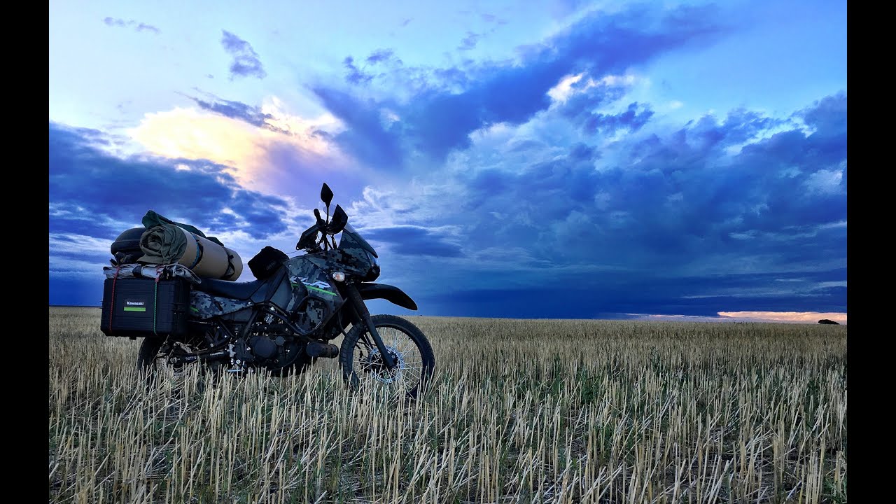 Kawasaki KLR 650 Bush camping.