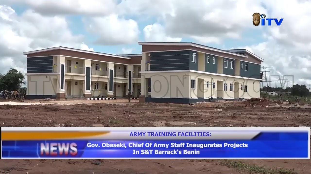 Gov. Obaseki Chief Of Army Staff Inaugurates Projects In S&T Barrack Benin.