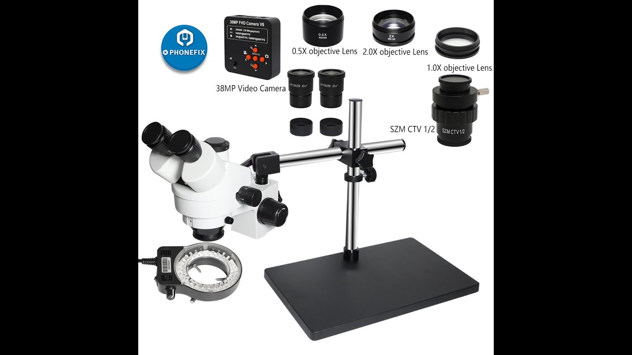 3.5X-90X Industrial Trinocular Stereo Microscope for PCB Soldering Repair Working