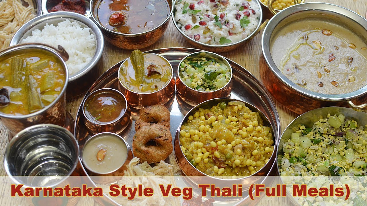 South Indian Thali recipe | Veg South Indian Lunch Menu Ideas | Karnataka Style Thali - Bon Appétit