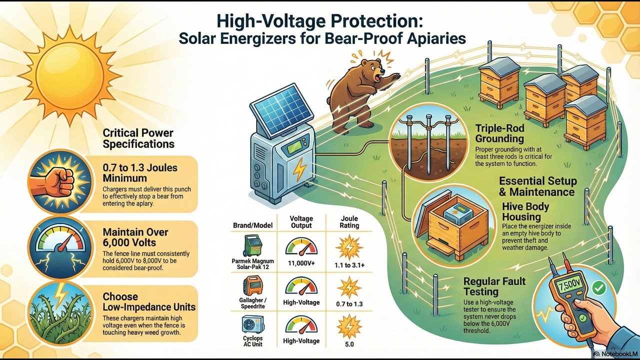 Solar Energizers for Bear Proof Apiaries