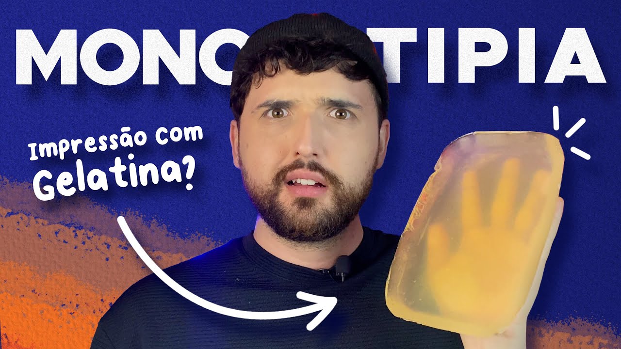 PINTURA COM GELATINA? TENTEI FAZER MONOTIPIA COM PLACA GEL