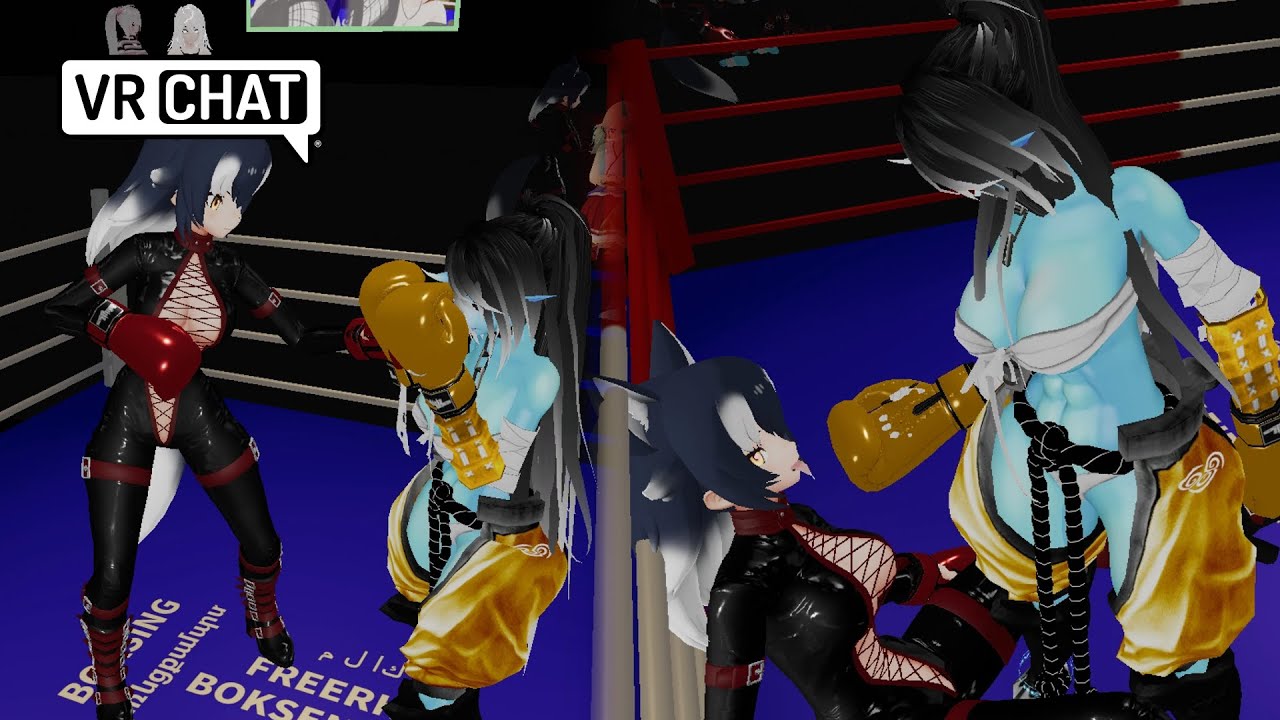 Tall goth get humbled by short fighter VRchat BOXING