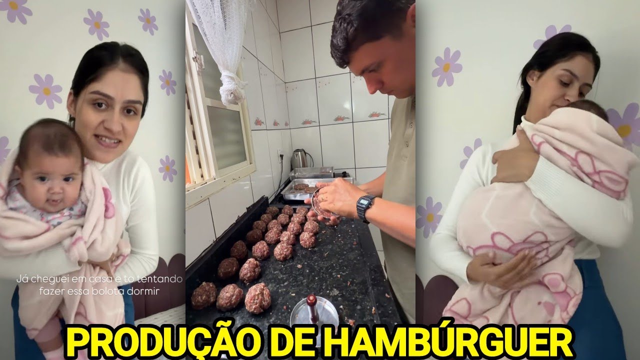 ANA VITÓRIA AJUDA O WILKER NA PRODUÇÃO DO HAMBÚRGUER