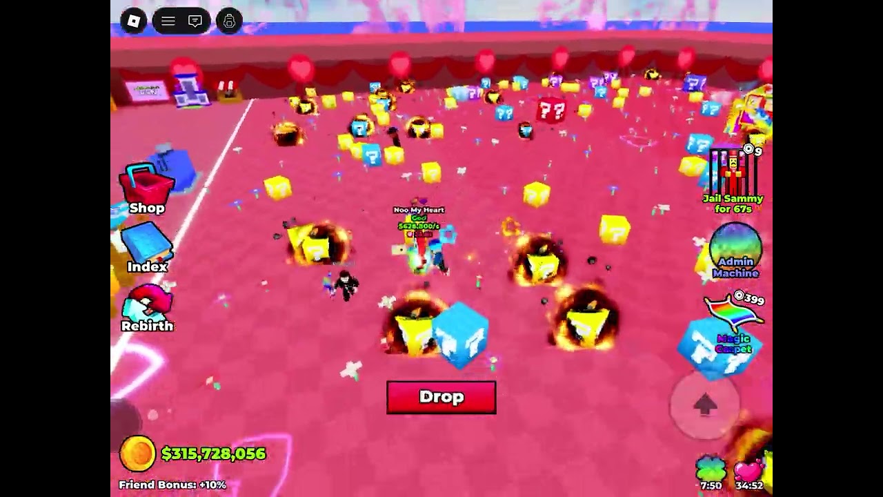 VALENTINE EVENT IN BREAK A LUCKY BLOCK💘 THIS IS THE RAREST BRAINROT and I GOT IT… 💀🔥