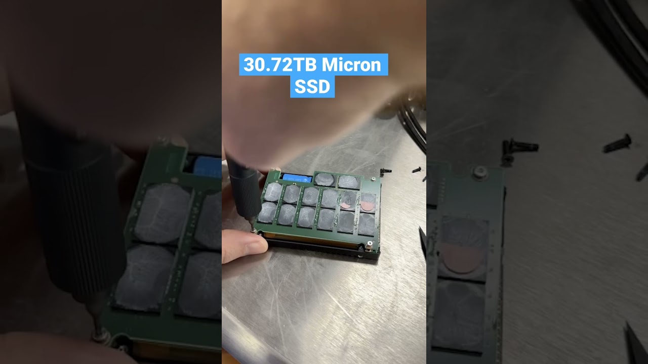 Taking apart the Micron 9400 30.72TB SSD. We have a full review up on our website.