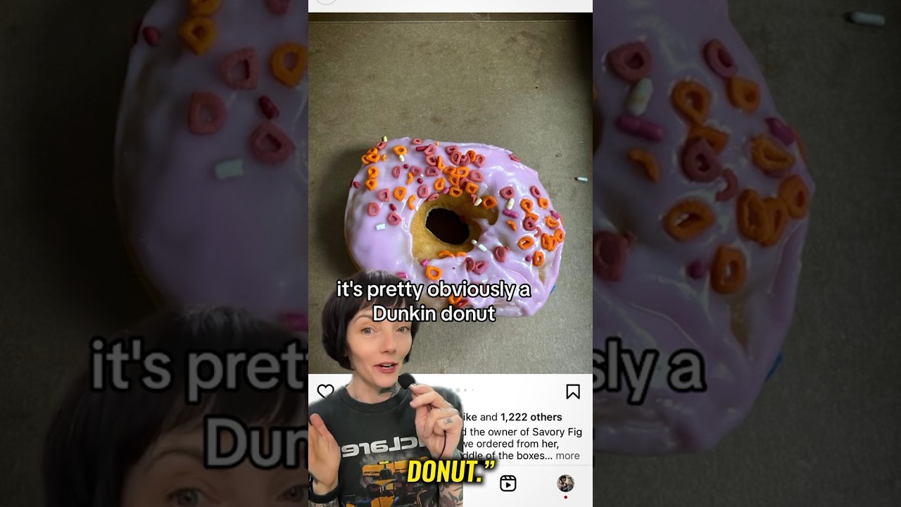 Fake Vegan Bakery Exposed For Doing This 👀 #shorts #short #vegan #dunkindonuts #donuts #food #viral