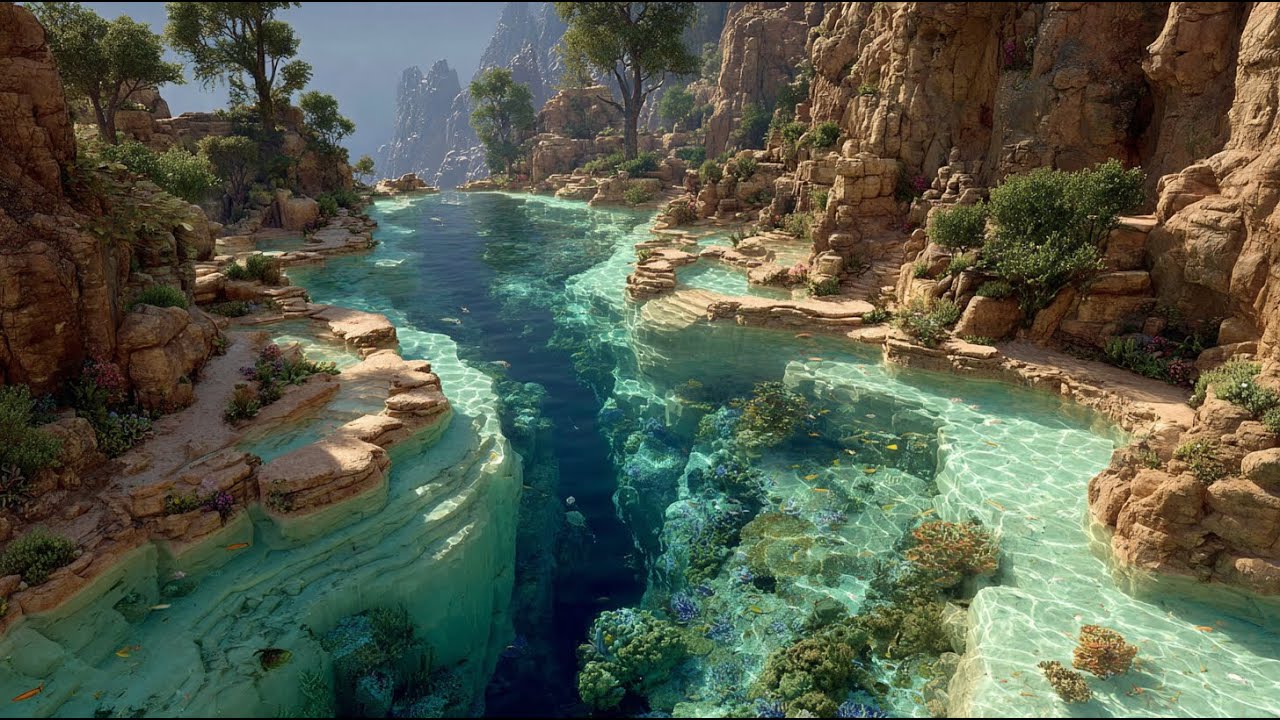 The Emerald Ravine Oasis | Medieval Fantasy Music & Animated Ambience