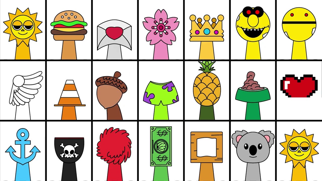 New Sprunki OC : Compilation 20 Emoji Phase 2