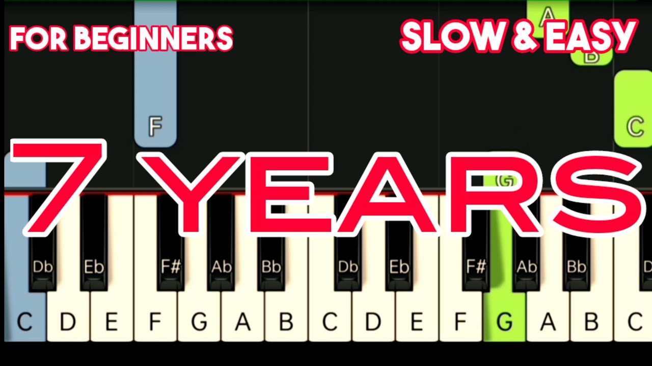LUKAS GRAHAM - 7 YEARS | SLOW & EASY PIANO TUTORIAL