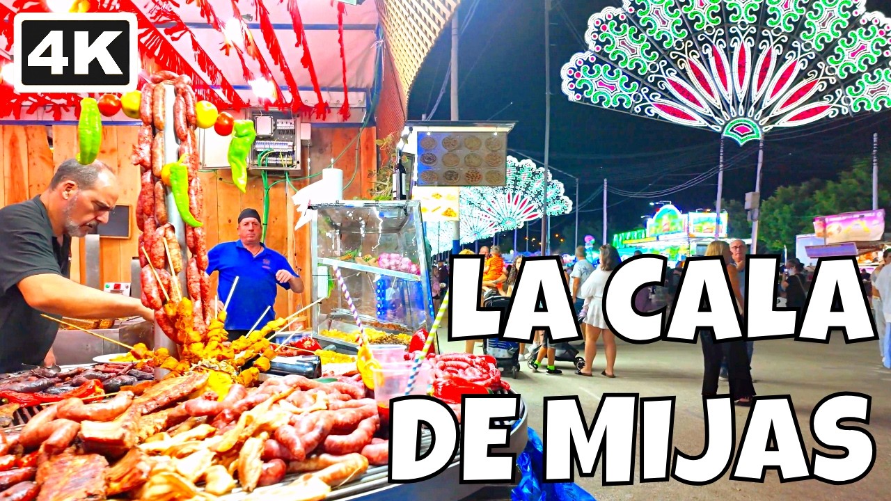 What Happens After Sunset in La Cala de Mijas? 🌟 Nightlife Vibes in Coastal Spain [4K]