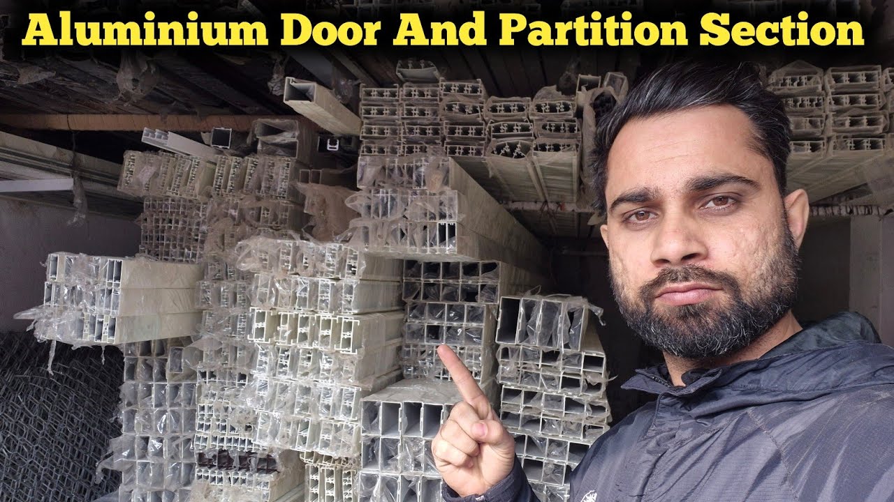Aluminium door partition section |