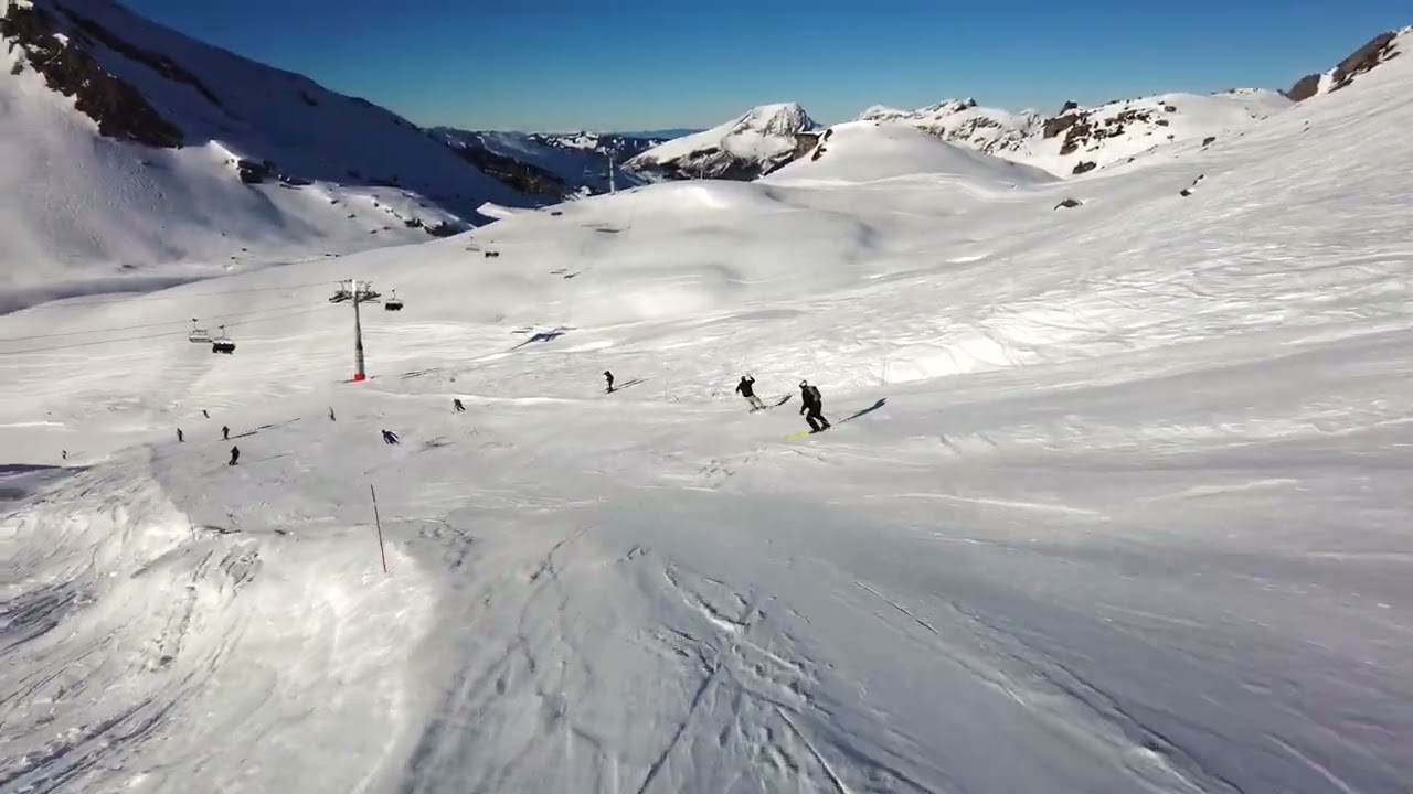 [4K] Vautna Red Ski Run, Avoriaz, Les Portes du Soleil, France