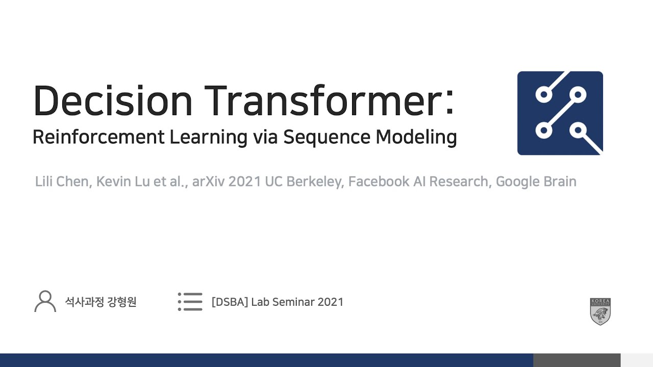 [Paper Review]  Decision Transformer