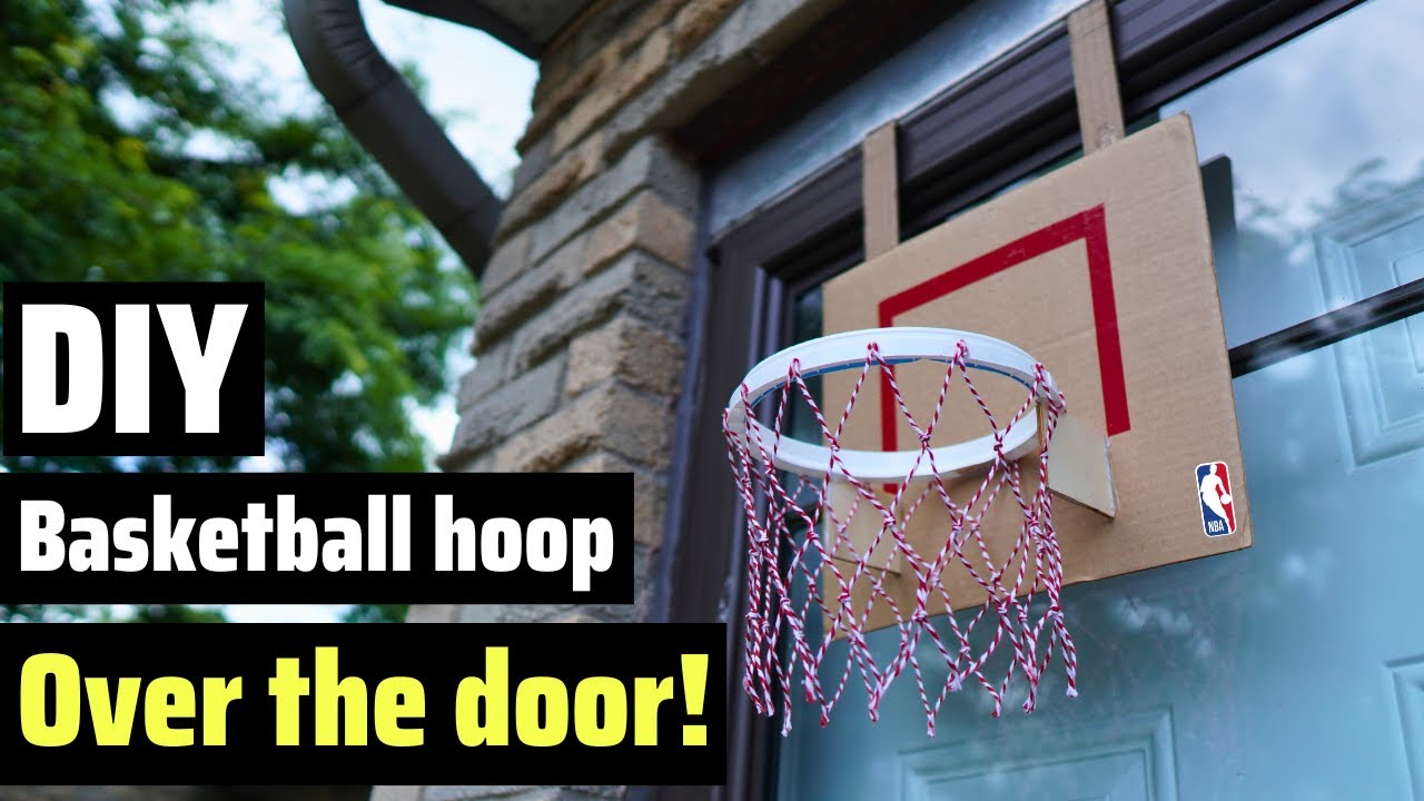 Over the door DIY basketball hoop using cardboard | Quick and easy!
