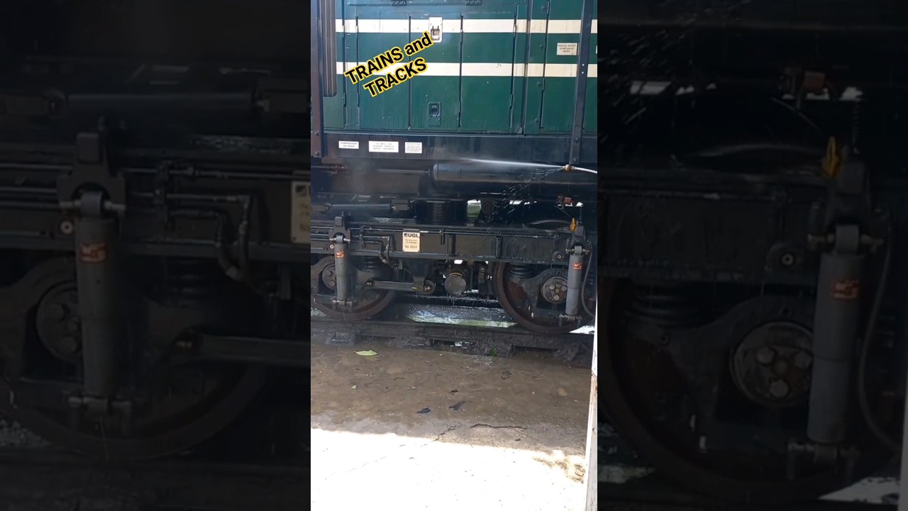 How to wash a train engine? Service of Train locomotive #shorts #washing #cleaning #ytshorts
