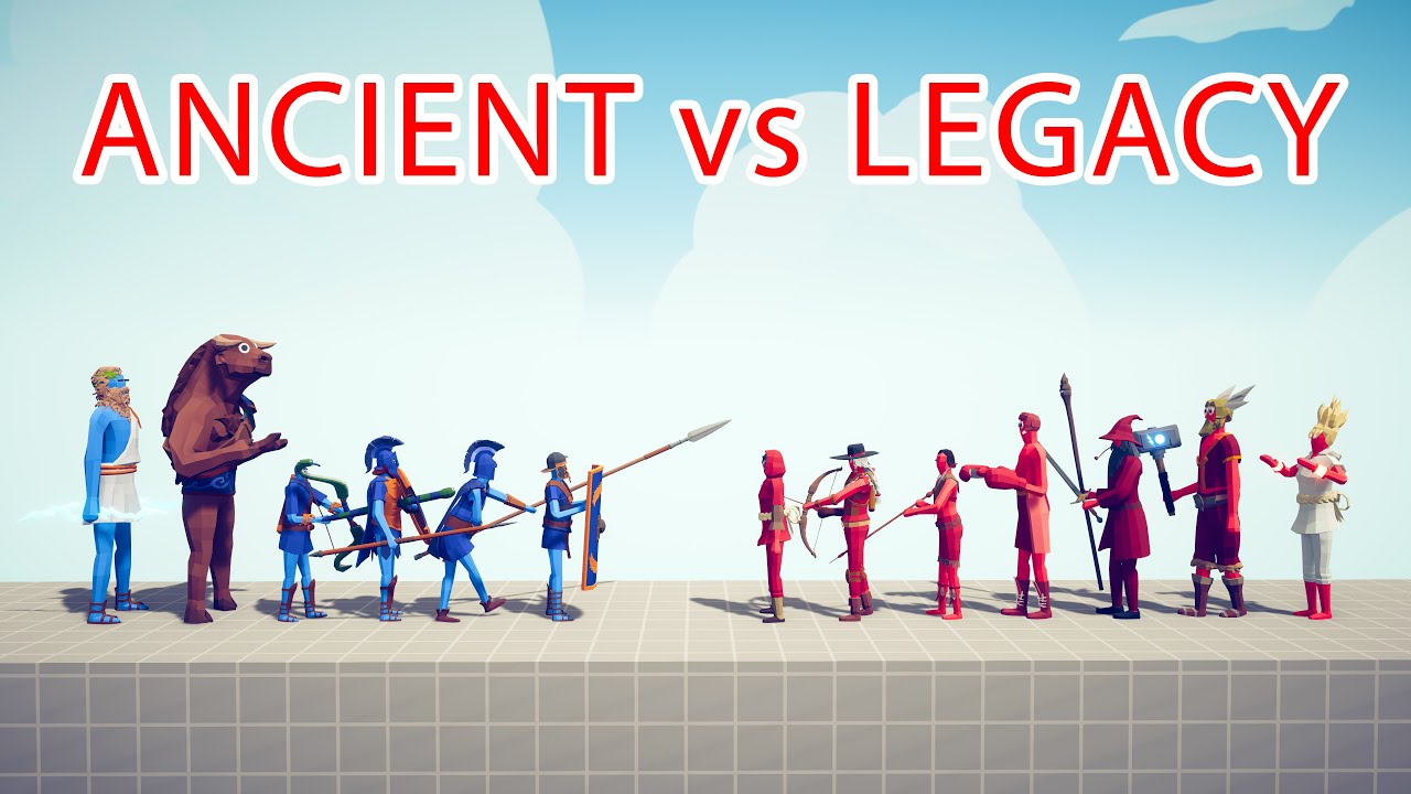 ANCIENT Team vs LEGACY Team - Totally Accurate Battle Simulator TABS