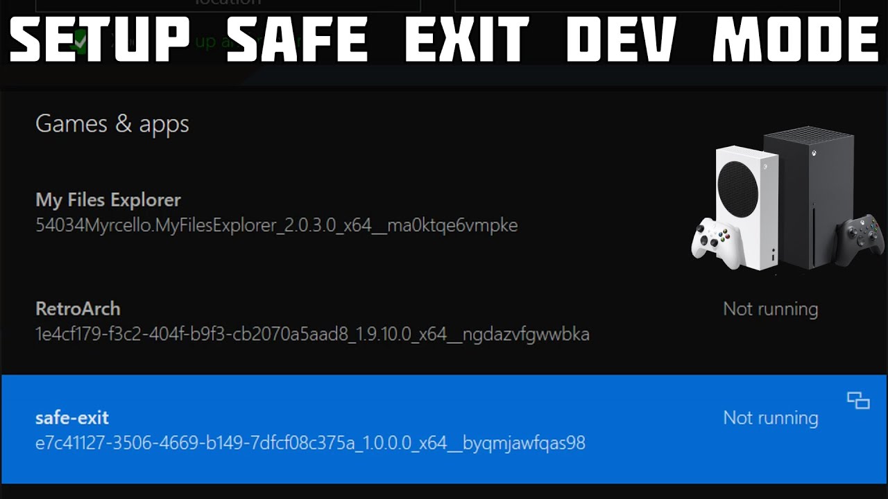 Setup Safe Exit on Xbox Series S and X! [Exit Dev Mode Easy]
