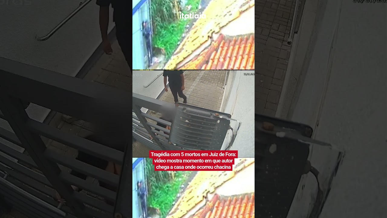 TRAG&Eacute;DIA COM 5 MORTOS: V&Iacute;DEO MOSTRA MOMENTO QUE AUTOR CHEGA A CASA ONDE OCORREU A CHACINA