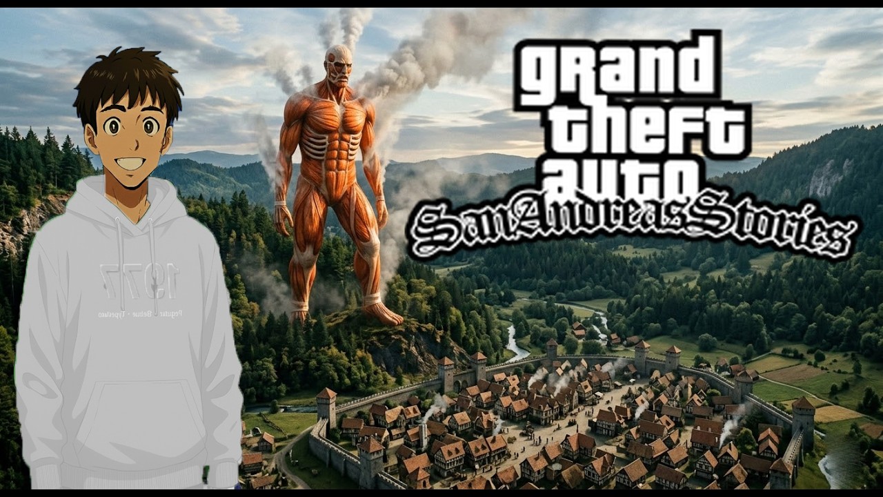gta sa || هجوم العمالقة في لوس سانتوس !! 😱🔥 اتحولت العملاق الضخم  و دمرت المدينة !!