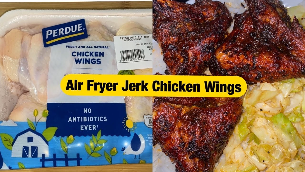 The Best Air Fryer Jerk Chicken Wings by Chef Bae | Cuttin Up Bae