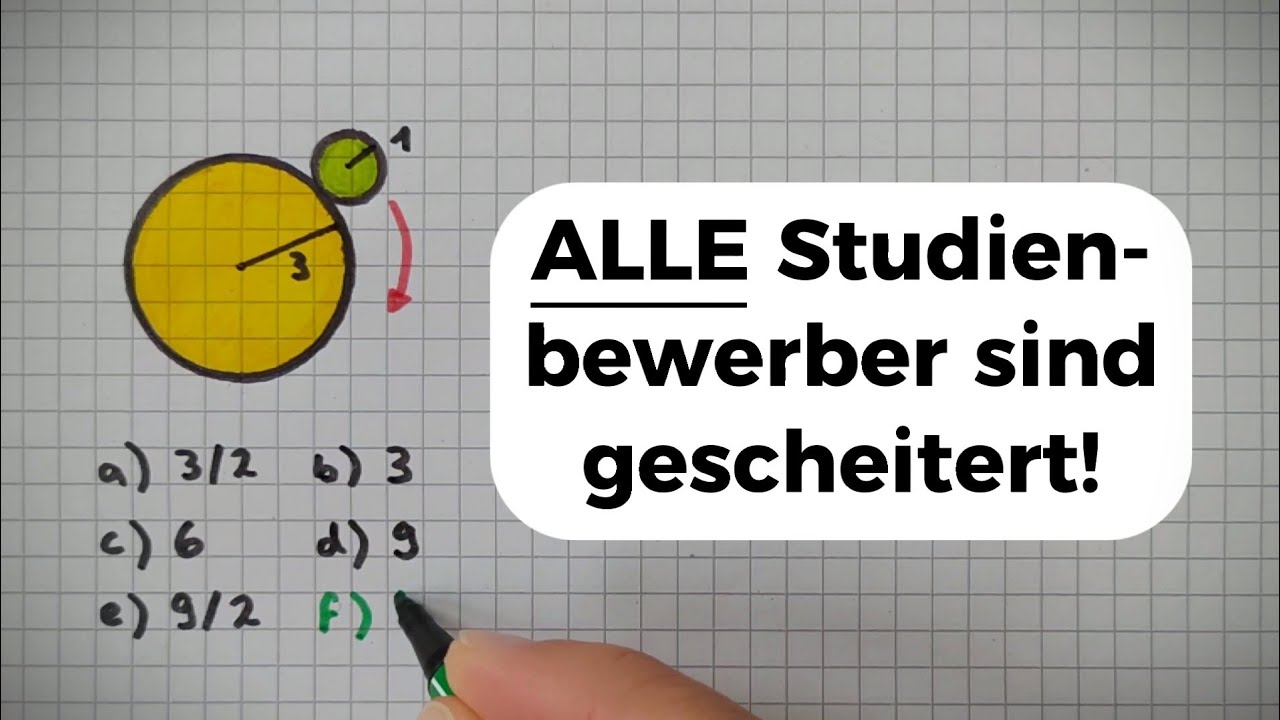 Mathe RÄTSEL Knobelaufgabe - Wie oft dreht sich der Kreis?