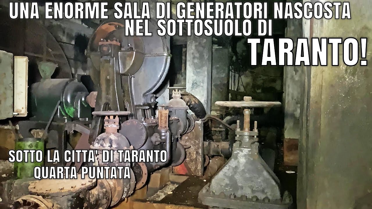 SCOPRIAMO UNA PAZZESCA SALA CON ENORMI GENERATORI NASCOSTA SOTTO LA CITTA'DI TARANTO!*URBEX PUGLIA*
