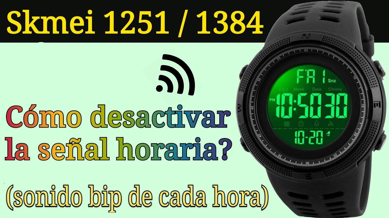 Reloj Skmei | Cómo activar / desactivar la señal horaria? (Sonido Bip cada hora)