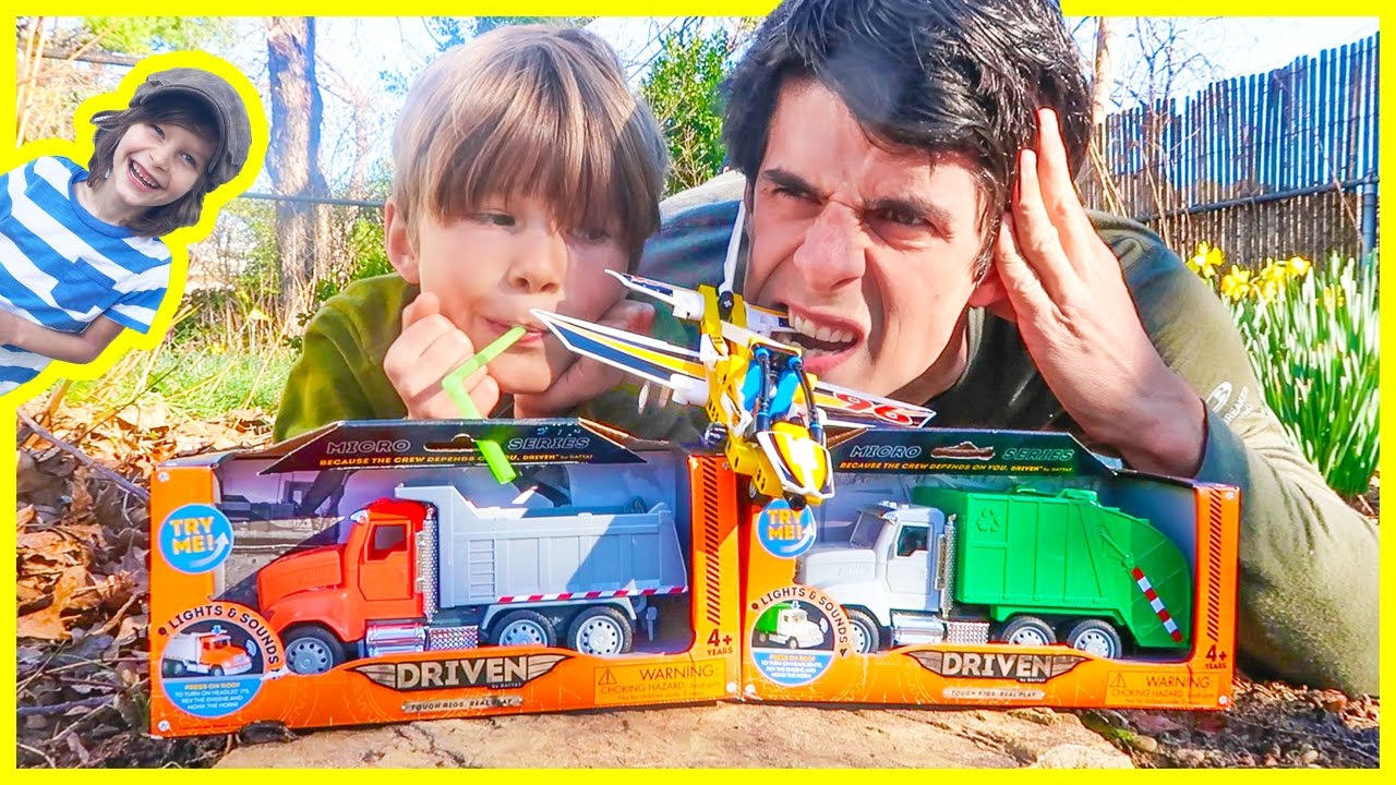 Unboxing Cool New Recycling Truck and Dump Truck